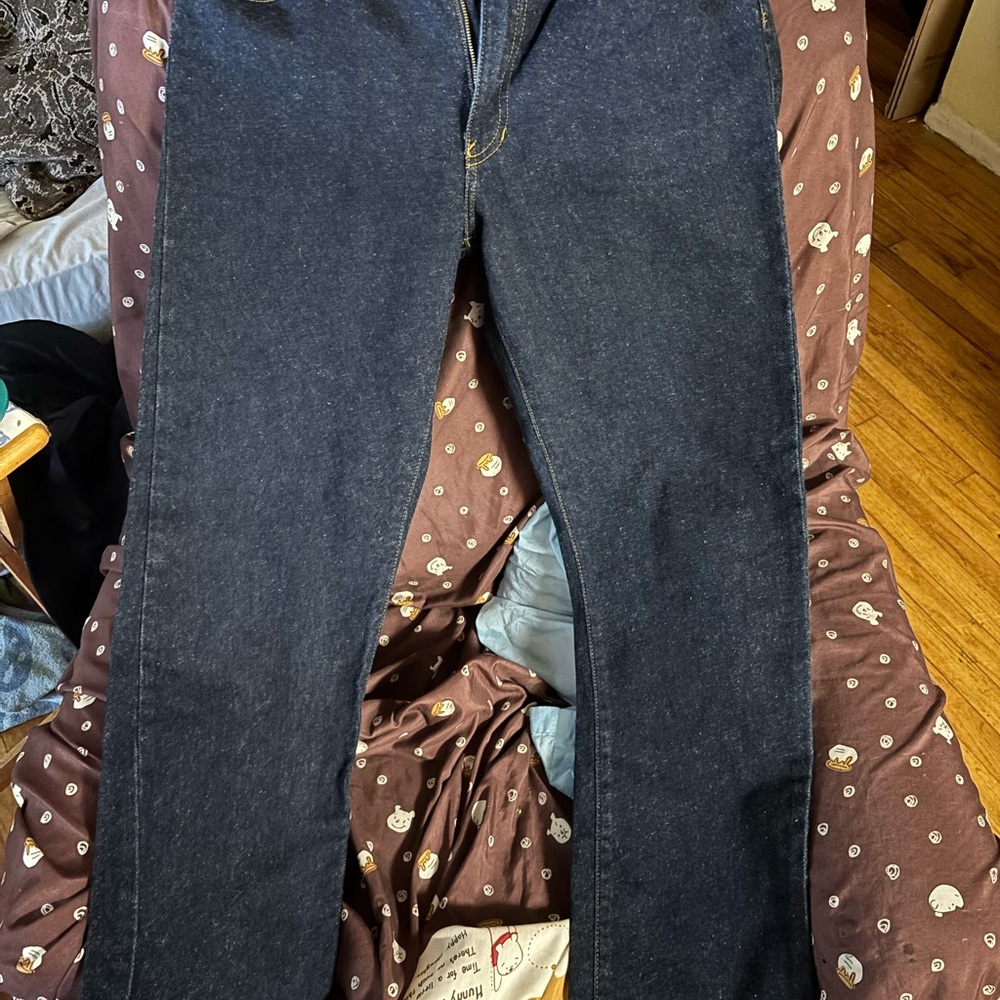 DKNY Men's Dark Blue Straight Jeans
